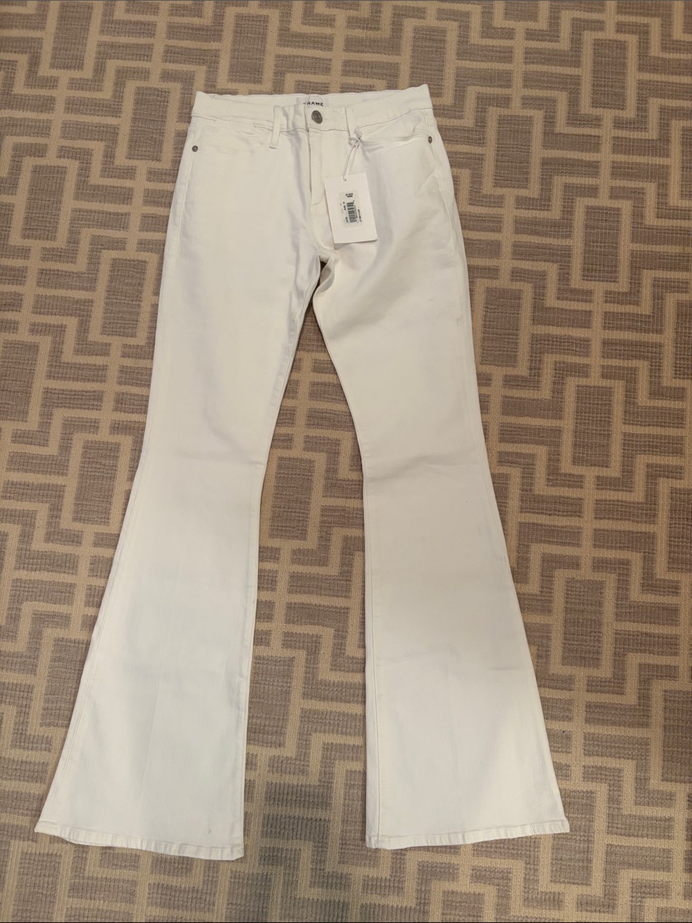 Frame Denim White Flare Jeans